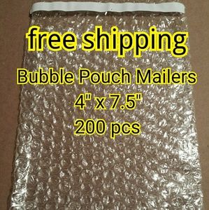 200 NEW bags 4"x7.5" Bubble Pouch Mailers
